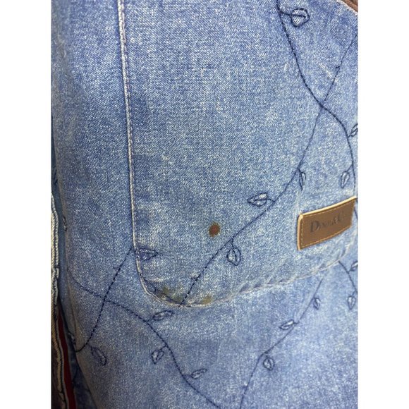 Denim & Co. jacket size Small blue and brown and color - Picture 5 of 7